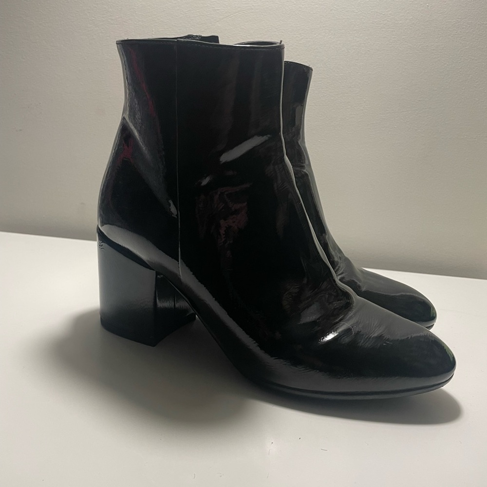Italian patent leather boots